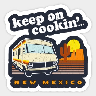 Funny - Keep On Cookin' (vintage distressed look) Sticker